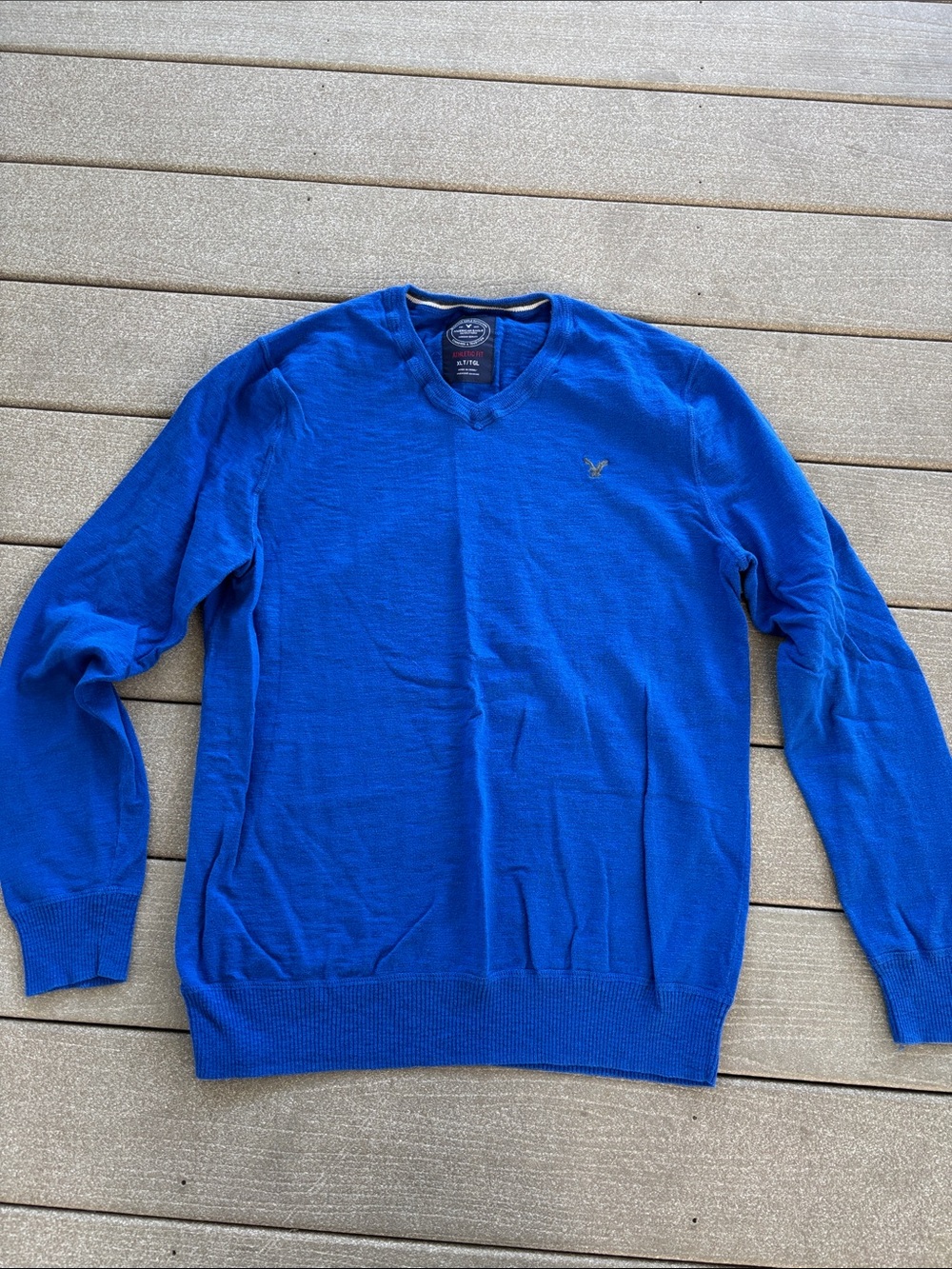 American Eagle Outfitters Royal Blue V-Neck Sweater - Men's